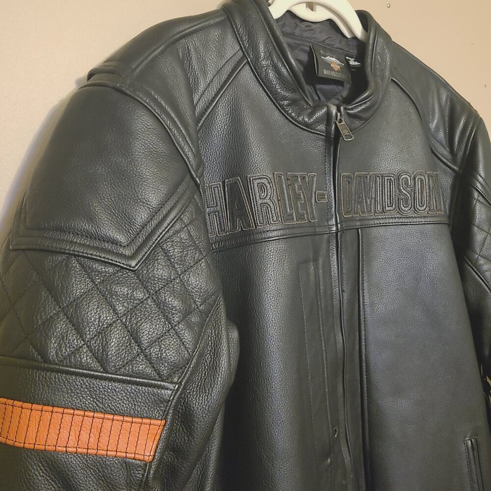 Harley-Davidson Vanocker Waterproof H-D Triple Vent System Leather Jacket (2XL) - Picture 5 of 13